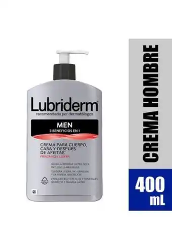 Dafiti Crema corporal lubriderm for men x 400 ml oferta