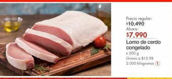 Metro Lomo de cerdo congelado x 500g oferta
