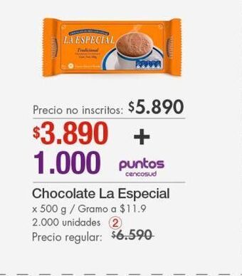 Metro Chocolate la especial x 500g oferta