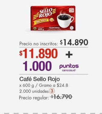 Metro Café sello rojo x 600g oferta