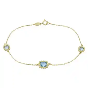 Kevin's Joyeros Pulsera en oro amarillo de 18 kilates, con topacios, 19 cm. de largo, 0.50 mm. de ancho oferta