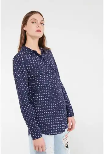 Koaj Blusa estampada, doble bolsillo oferta