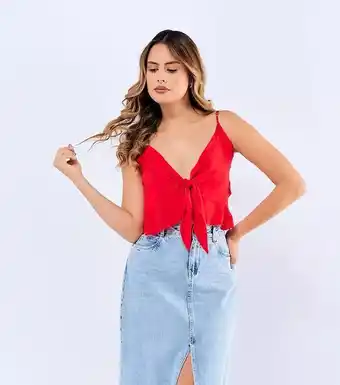 Derek Blusa corta de tiras con boleros derek oferta