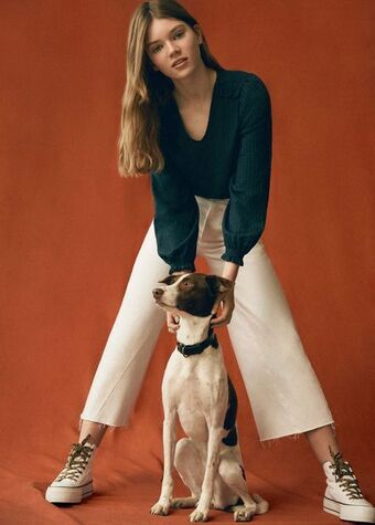 Mango Jeans culotte bajo deshilachado oferta