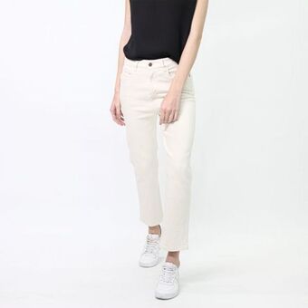 Fuera de Serie Jean mom tiro alto bota recta oferta