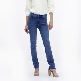 Fuera de Serie Jean muse tiro alto bota recta oferta