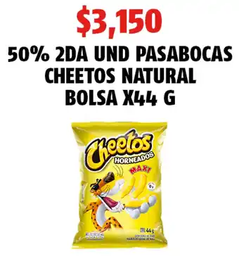 Pasabocas Cheetos Natural Bolsa 44g