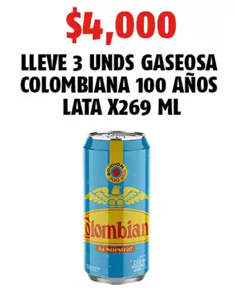 Gaseosa Colombiana 3 unds x 269ml