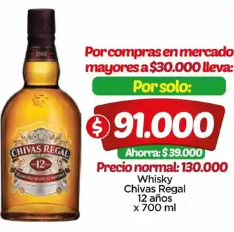 Surtimax Whisky Chivas Regal 12 Años x 700ml oferta
