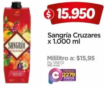 Surtimax Sangría Cruzares 1,000ml oferta