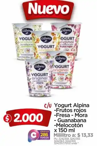 Surtimax Yogurt Alpina 150ml oferta