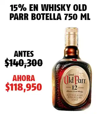 Oxxo Whisky Old Parr Botella 750ml oferta