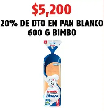 Oxxo Pan Blanco Bimbo 600g oferta