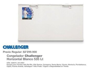 Makro Congelador Challenger Horizontal Blanco 535lt oferta