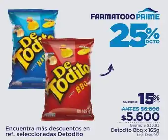 FarmaTodo De Todito Chips x 165g oferta