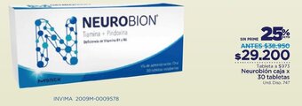 FarmaTodo Neurobion caja x 30 tabletas oferta