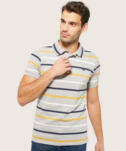 Pat Primo Camisa tipo polo de hombre de estampado a rayas de colores oferta