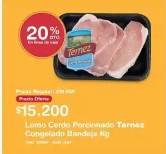 Makro Ternez Lomo Cerdo Porcionado Congelado Bandeja kg oferta