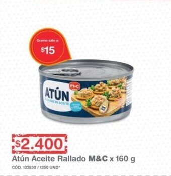 Makro M&C Atun Aceite Rallado x 160g oferta
