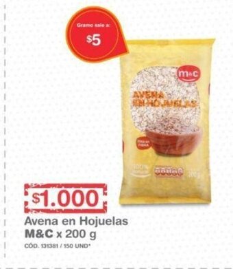 Makro Avena en Hojuelas M&C x 200g oferta