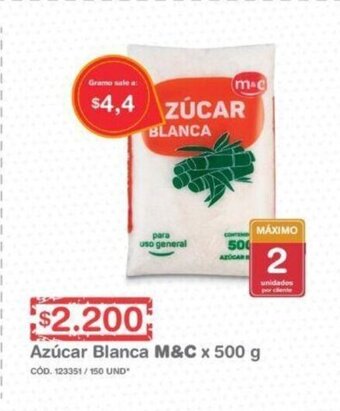 Makro Azucar Blanca M&C x 500g oferta
