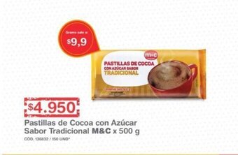 Makro Pastillas de Cocoa con Azucar Sabor Tradicional M&C x 500g oferta