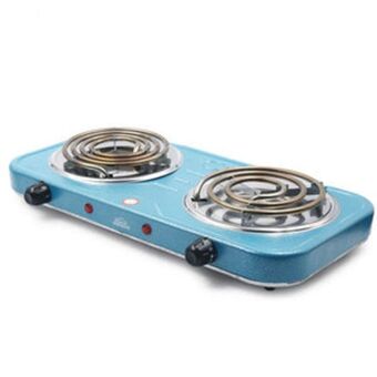 LeBon Estufa eléctrica 2 puestos azul / home elements oferta
