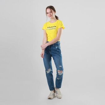 Fuera de Serie Jean para mujer tiro alto con desgastes. oferta