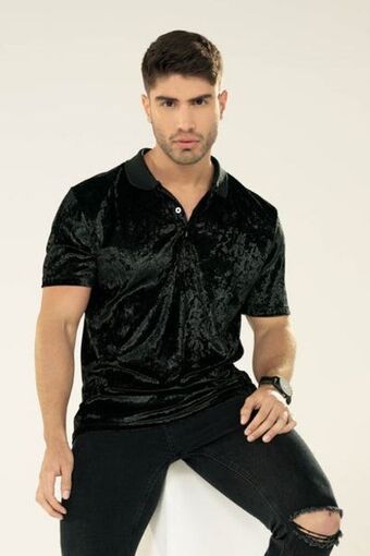 Carmel Polo manga corta negro oferta