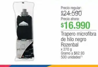 Jumbo Trapero microfibra de hilo negro rozenbal x 270 g oferta