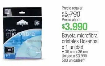 Jumbo Bayeta microfibra cristales rozenbal x 1 unidad oferta