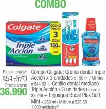Jumbo Combo colgate: crema dental triple acción oferta
