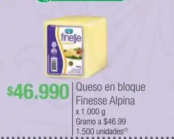 Jumbo Queso en bloque finesse alpina x 1000g oferta