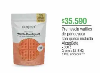 Jumbo Premezclas waffles de pandeyuca con queso incluido alcaguete 380g oferta