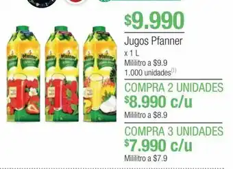 Jumbo Jugos pfanner x 1l oferta
