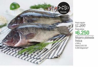 Jumbo Mojarra plateada fresca x 500 g oferta