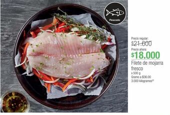 Jumbo Filete de mojarra fresco x 500 g oferta
