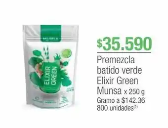 Jumbo Premezcla batido verde elixir green munsa x 250 g oferta