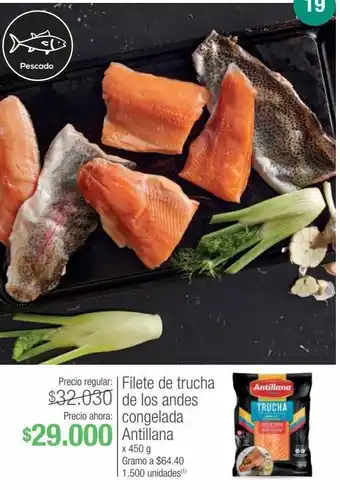 Jumbo Filete de trucha de los andes congelada antillana x 450 g oferta