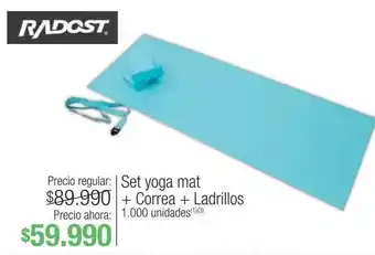 Jumbo Set yoga mat + correa + ladrillos oferta