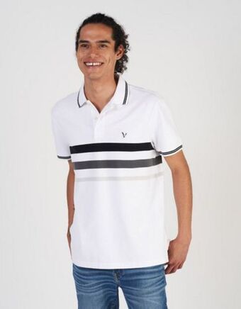 American Eagle Camisa polo ae con rayas oferta