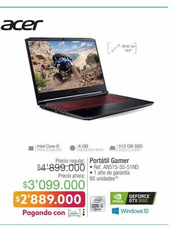 Jumbo Portátil gamer oferta