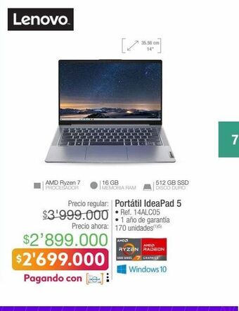 Jumbo Portátil ideapad 5 oferta