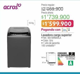 Jumbo Lavadora carga superior oferta