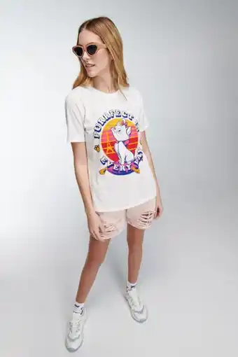 Koaj Camiseta manga corta para mujer, con estampado en frente de aristogatos, disney oferta