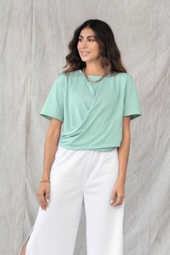 Carmel Camiseta manga corta azul oferta