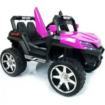Linio Carro moto electrico niños llanta goma 5 motor 4x4 control - fucsia oferta