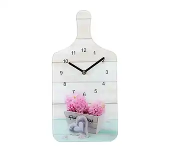 Panamericana Reloj de pared de 40 cm, diseño flores rosa oferta