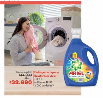 Metro Detergente líquido ariel x 3.7l oferta