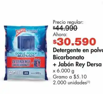 Metro Detergente en polvo bicarbonato + jabón rey dersa x 6000g oferta